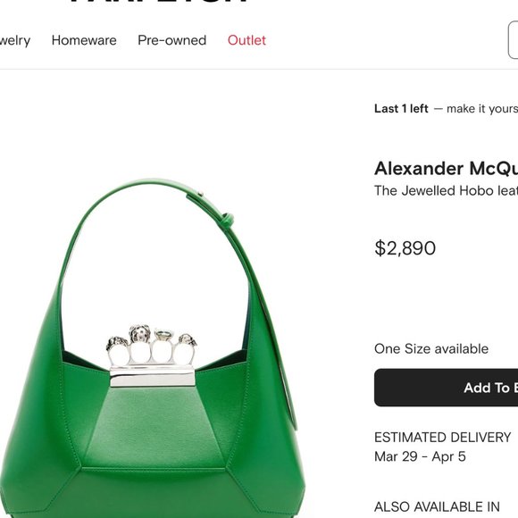Alexander McQueen Handbags - SOLD NWT McQueen  Jewelled Hobo leather shoulder bag